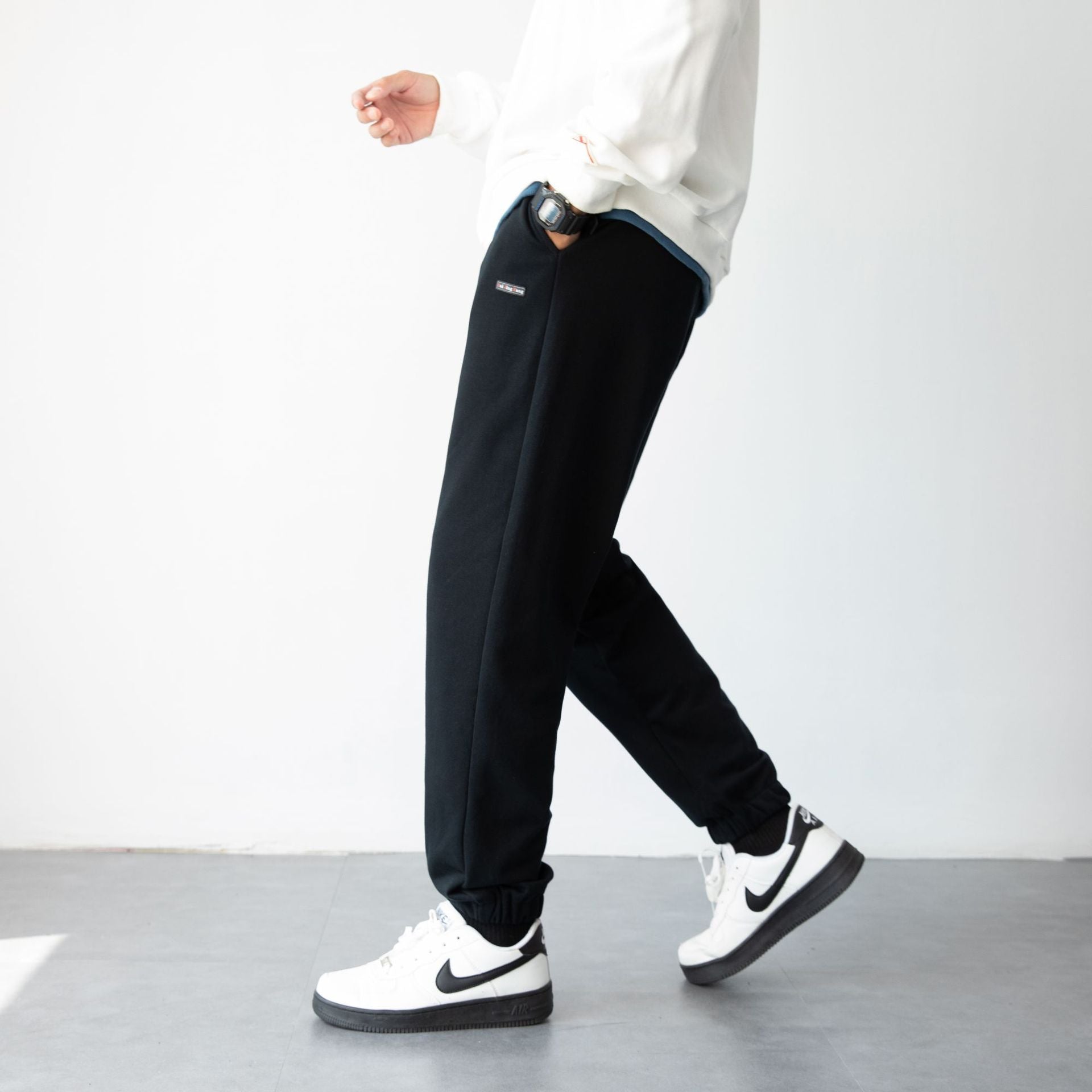 Spring Sports Pants Men&#039;s Trendy Loose Fashion All-Match Casual Pants Outdoor Drawstring Foot Men&#039;s Sports Pants