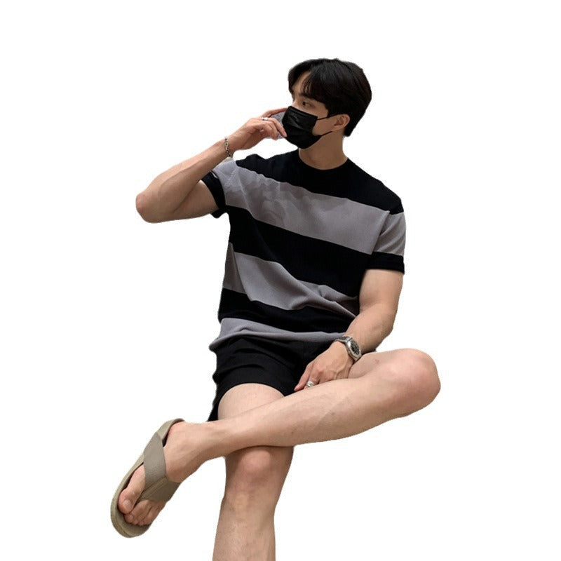 Korean Men&#039;s Shorts Summer New Cotton And Linen Pants Loose Trendy Casual Solid Color Beach Pants