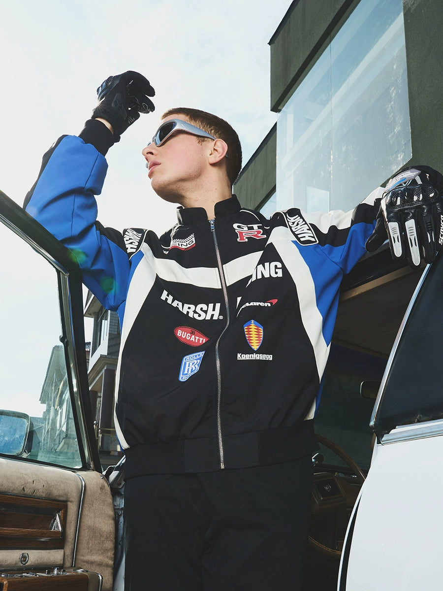 Harshandcruel Street Hip-hop Sports Loose Racing Suit Jacket