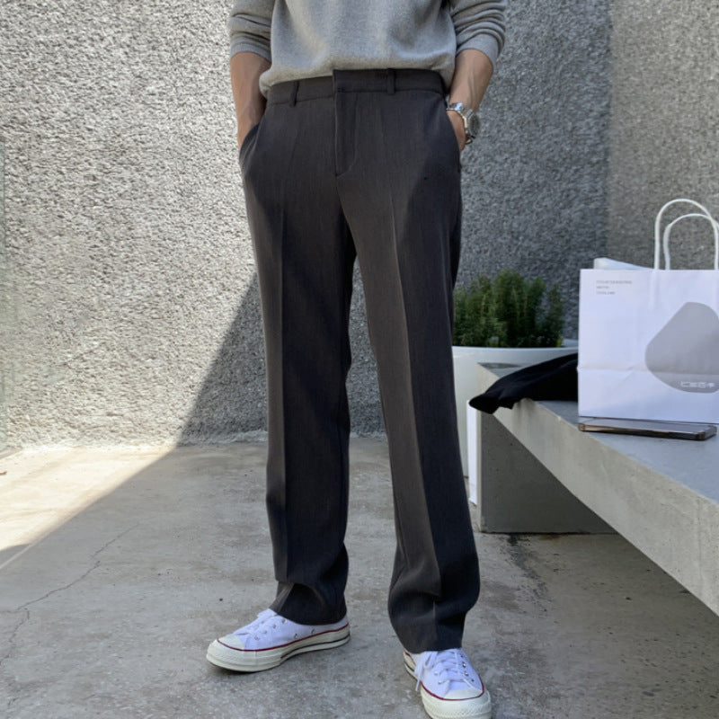 ASCLO Spring And Autumn New Small Trousers Men&#039;s Loose Casual Pants Korean Style Trendy Slim-fit Slimming All-match Straight Trousers