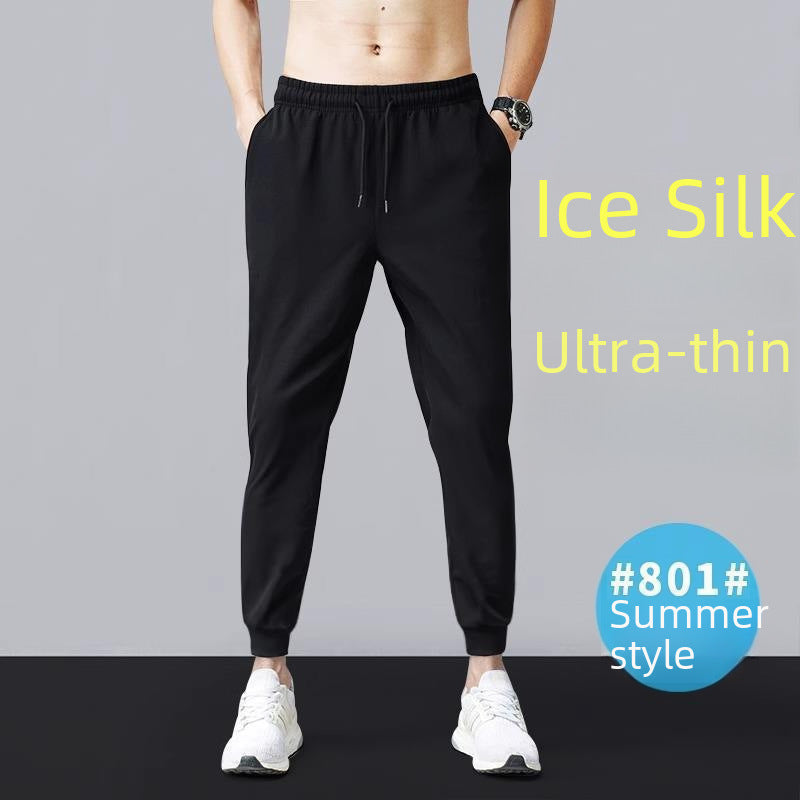 Casual Pants Men&#039;s Trendy Straight Pants Ice Silk Pants Skinny Pants Foreign Trade Pants Men&#039;s Spring And Autumn Pants