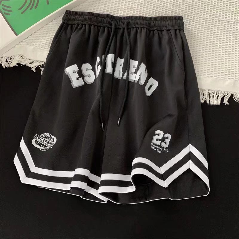 American Basketball Shorts Men&#039;s Tide Brand Summer Thin Section Quick-drying Loose Sports Five-point Pants High Street Casual Middle Pants