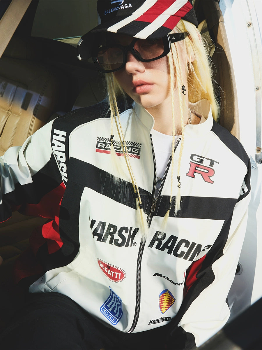 Harshandcruel Street Hip-hop Sports Loose Racing Suit Jacket