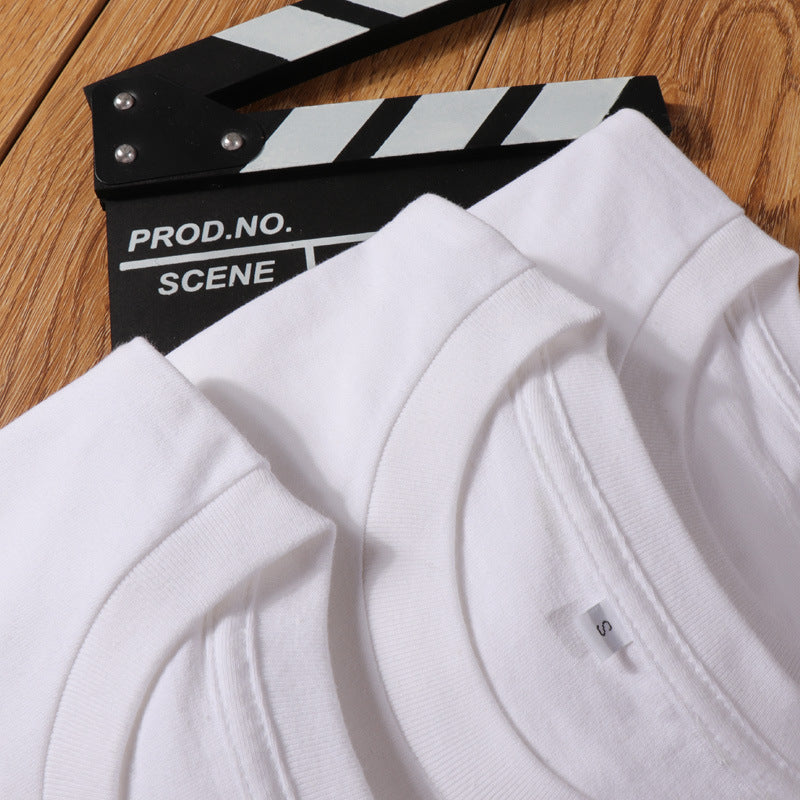 Pure Color Short-sleeved T-shirt Men&#039;s Cotton Half-sleeved Round Neck Simple And Versatile Spring And Summer Casual Bottoming Large Size Shirt Compassionate