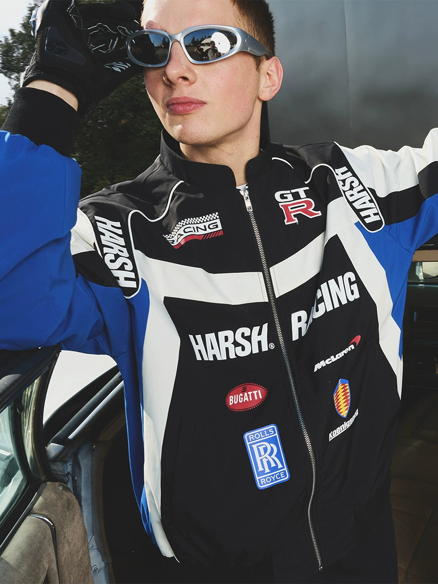 Harshandcruel Street Hip-hop Sports Loose Racing Suit Jacket