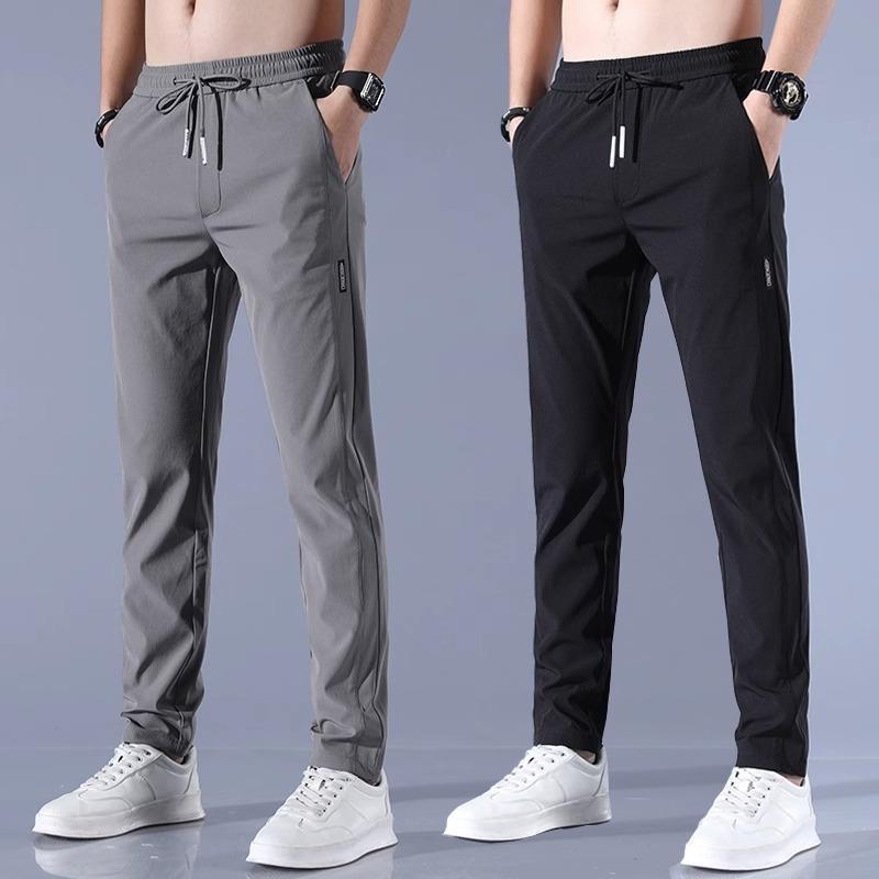 Casual Pants Men&#039;s Trendy Straight Pants Ice Silk Pants Skinny Pants Foreign Trade Pants Men&#039;s Spring And Autumn Pants